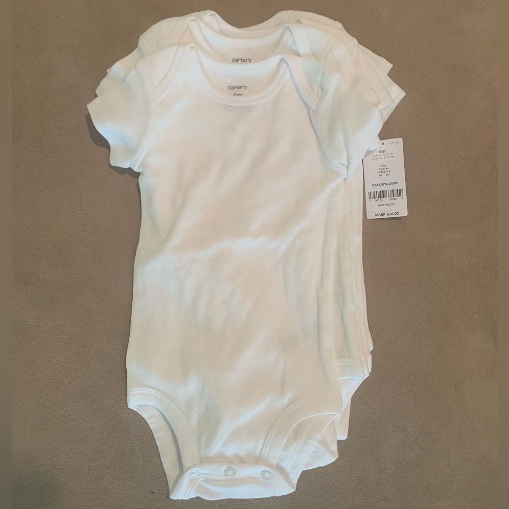 Carter's Classic White Onesie 5 Pack